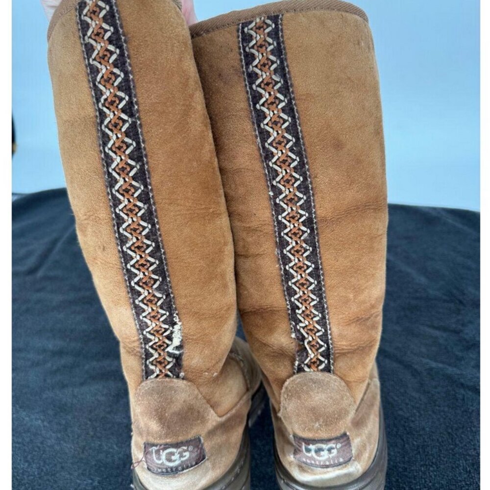 UGG Women’s Vintage Ultra Tall Chestnut Wool Sheepskin Winter Boots Size 6 - Picture 8 of 8